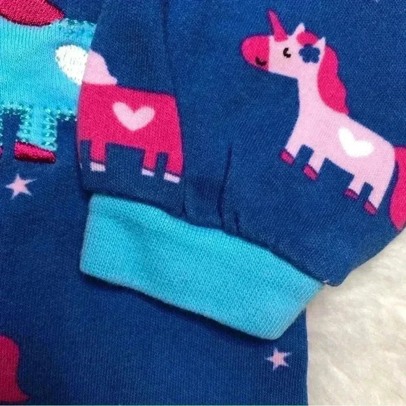 Pekkle Footed Onesie Pajamas Blue/Pink/White Size 3 Months - Picture 12 of 16